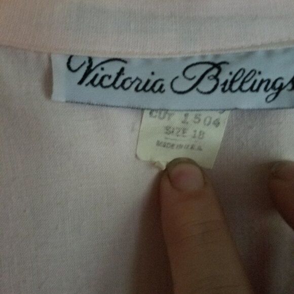 Vintage Victoria Billings Pink Midi Dress Size 18 - Picture 4 of 8